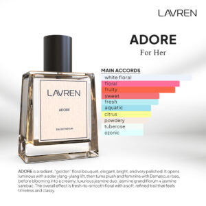 LAVREN Adore Eau de Parfum 50ml – box and bottle