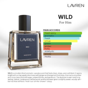 LAVREN Wild Eau de Parfum 50ml – box and bottle